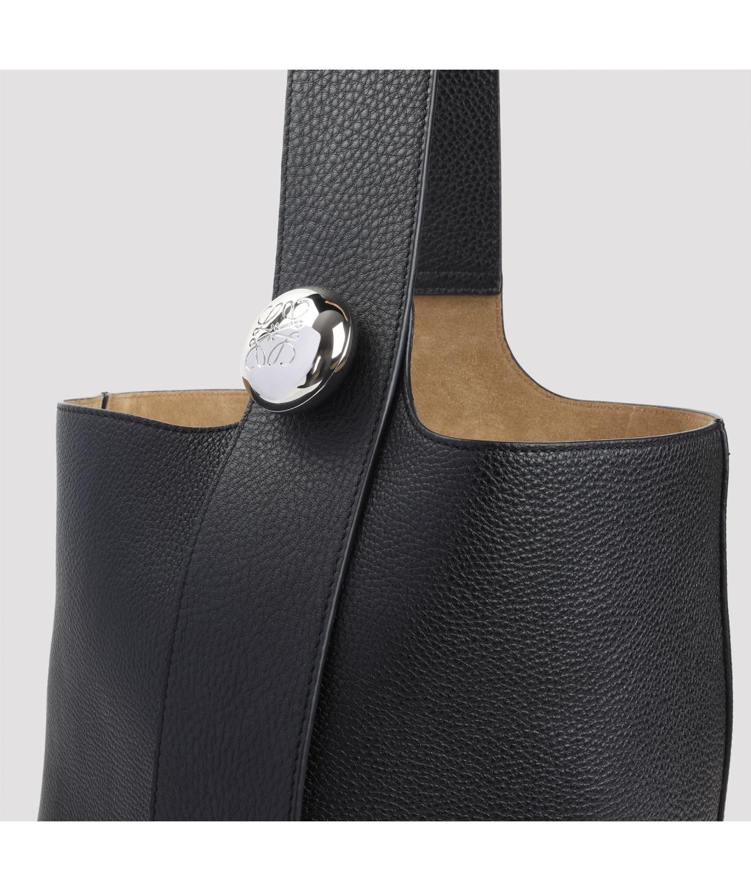 LOEWE Черная кожаная сумка через плечо, фото 4