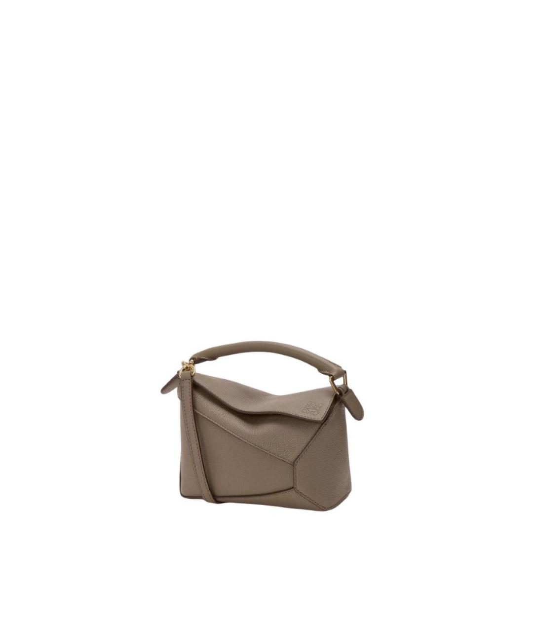 LOEWE Бежевая кожаная сумка через плечо, фото 1