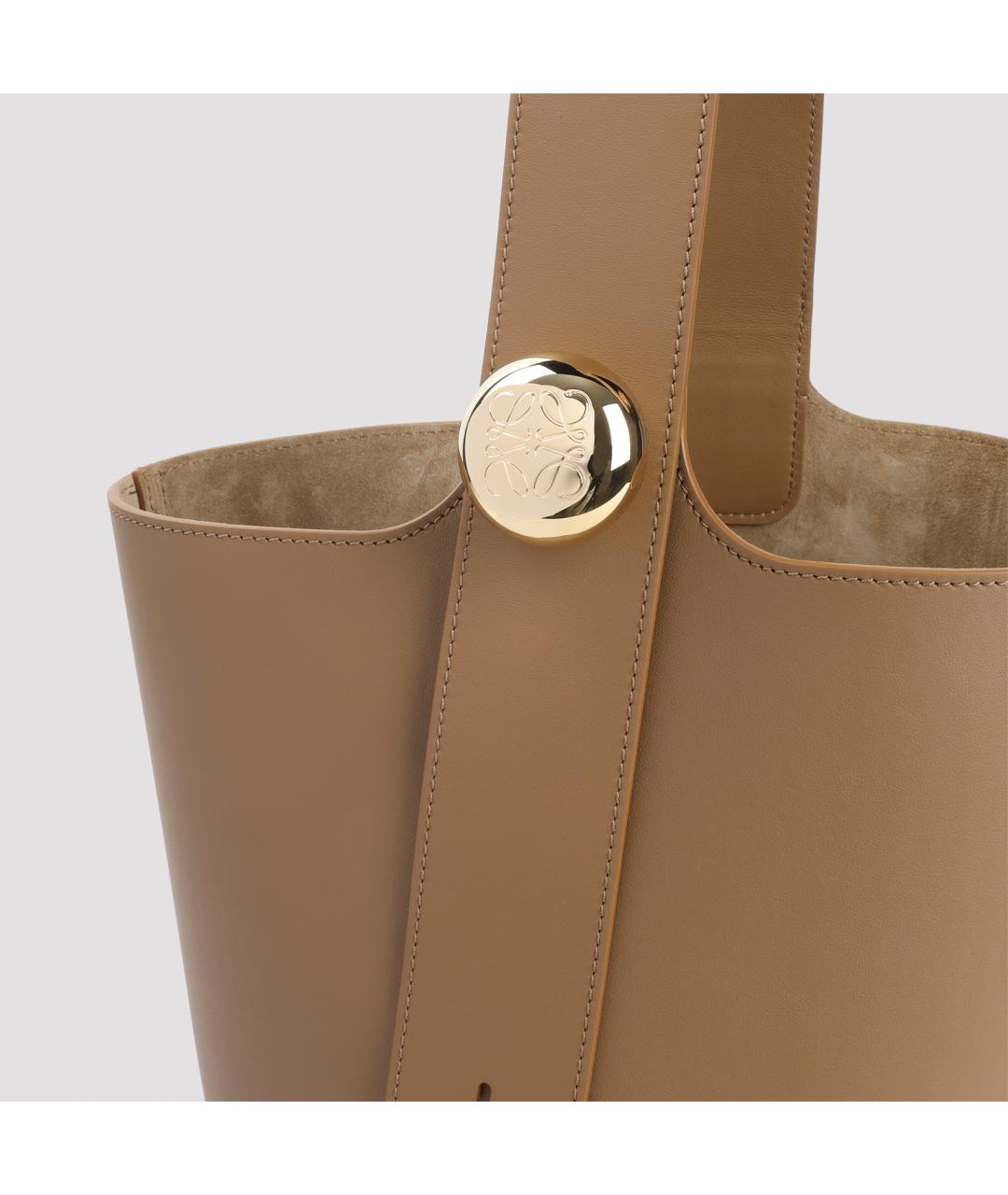 LOEWE Бежевая кожаная сумка через плечо, фото 4