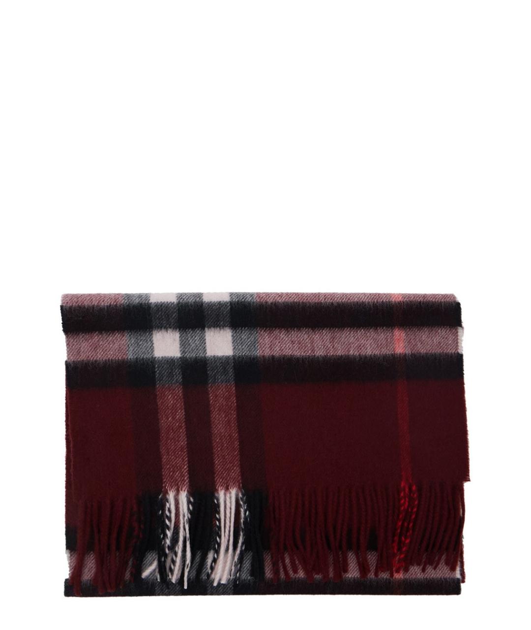 BURBERRY Бордовый кашемировый шарф, фото 1