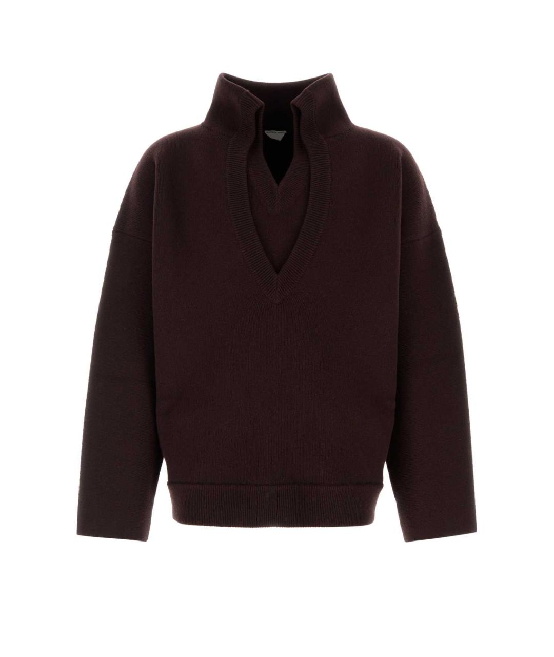 BOTTEGA VENETA Коричневый шерстяной джемпер / свитер, фото 1