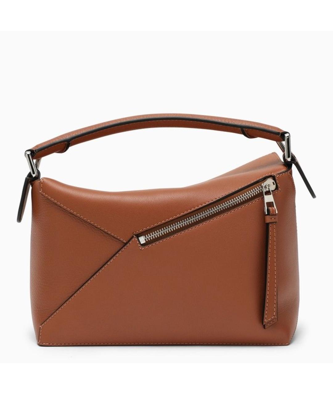 LOEWE Коричневая кожаная сумка через плечо, фото 3