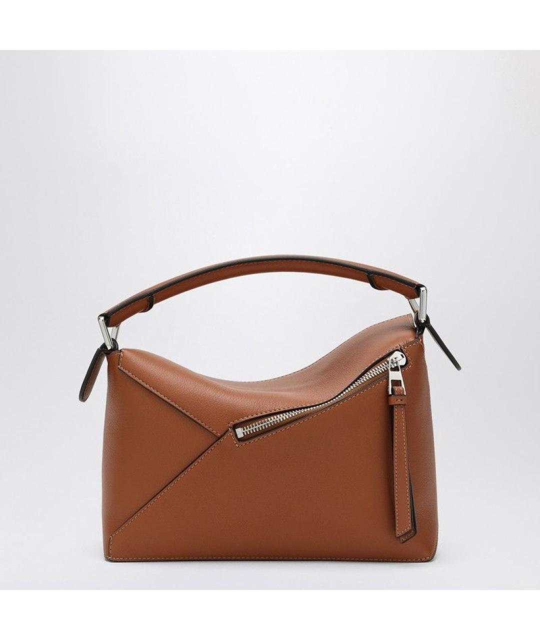 LOEWE Коричневая кожаная сумка через плечо, фото 2