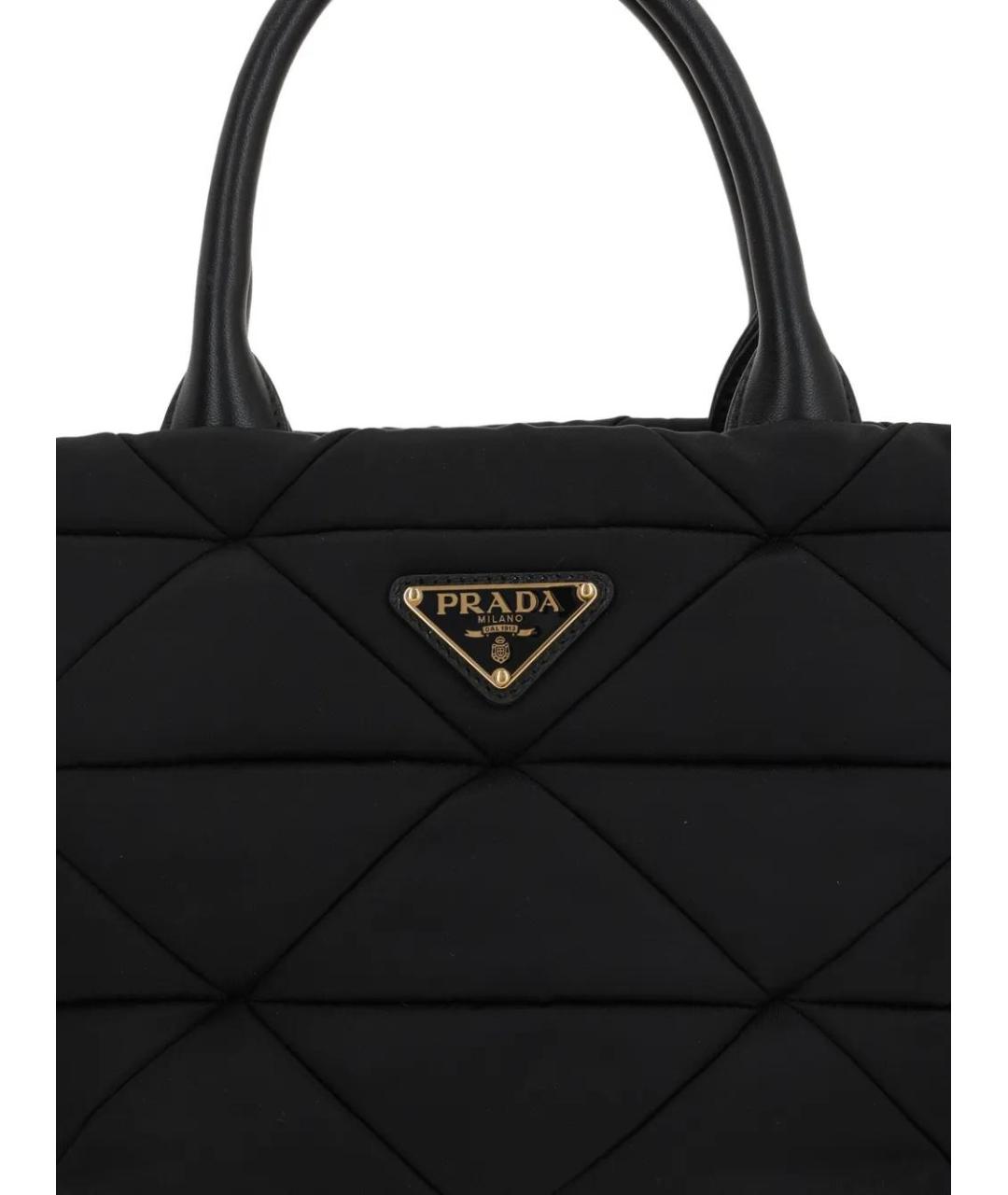 PRADA Черная синтетическая сумка тоут, фото 4