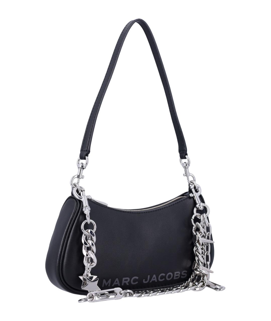 MARC JACOBS Черная кожаная сумка через плечо, фото 2