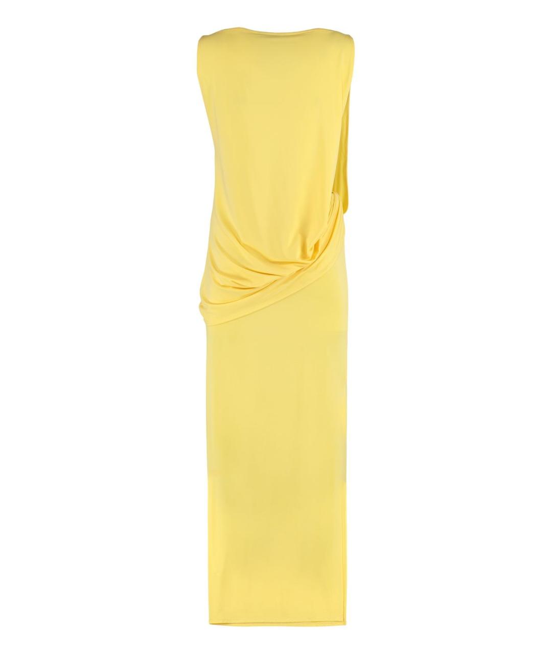 JACQUEMUS Желтое полиэстеровое коктейльное платье, фото 2