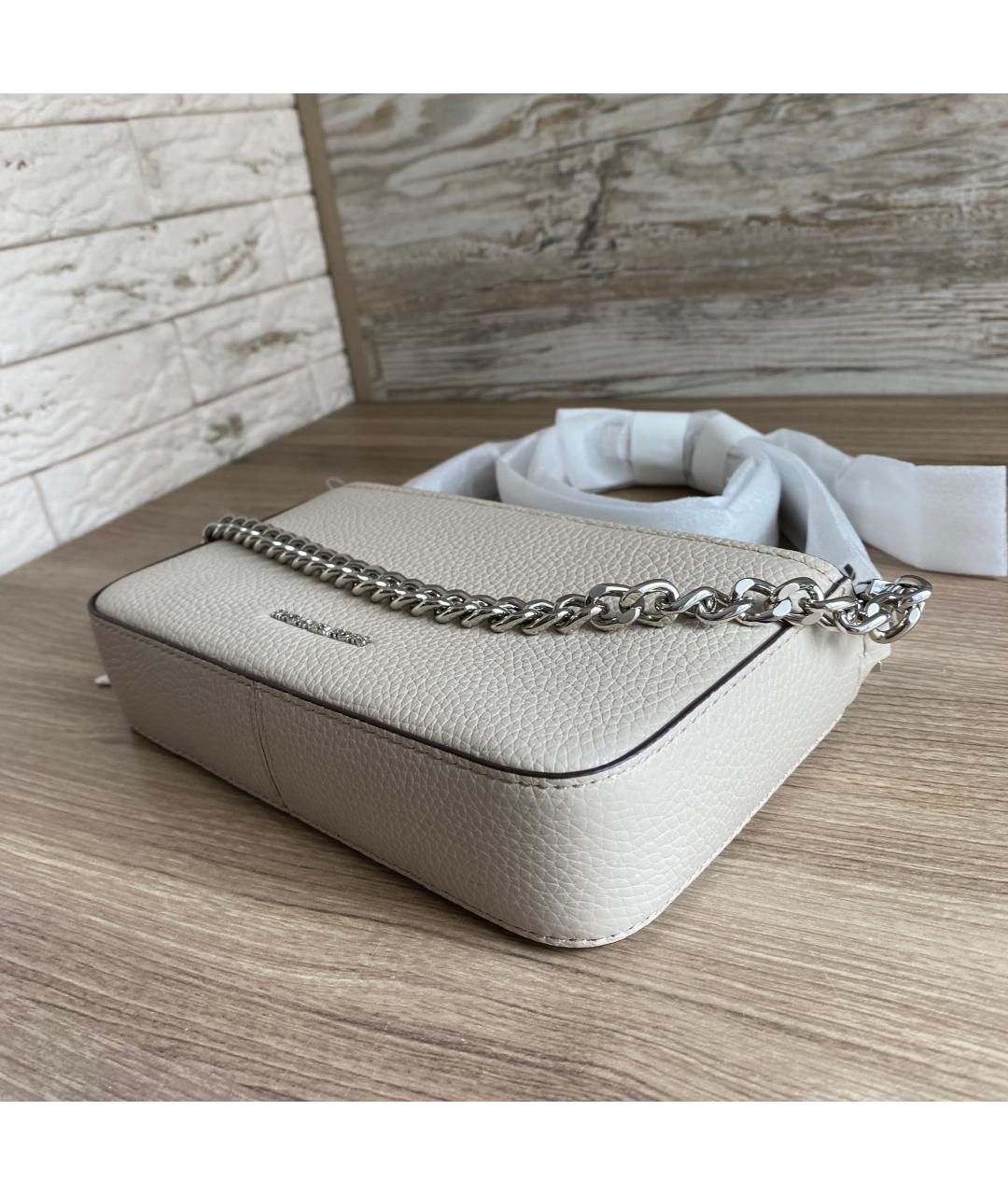 MICHAEL KORS Бежевая кожаная сумка с короткими ручками, фото 8