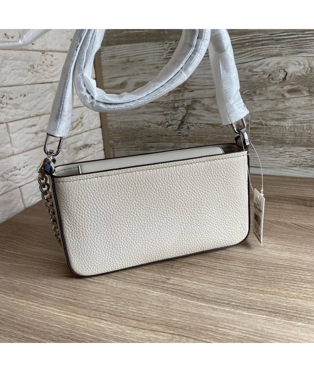 MICHAEL KORS Бежевая кожаная сумка с короткими ручками, фото 3