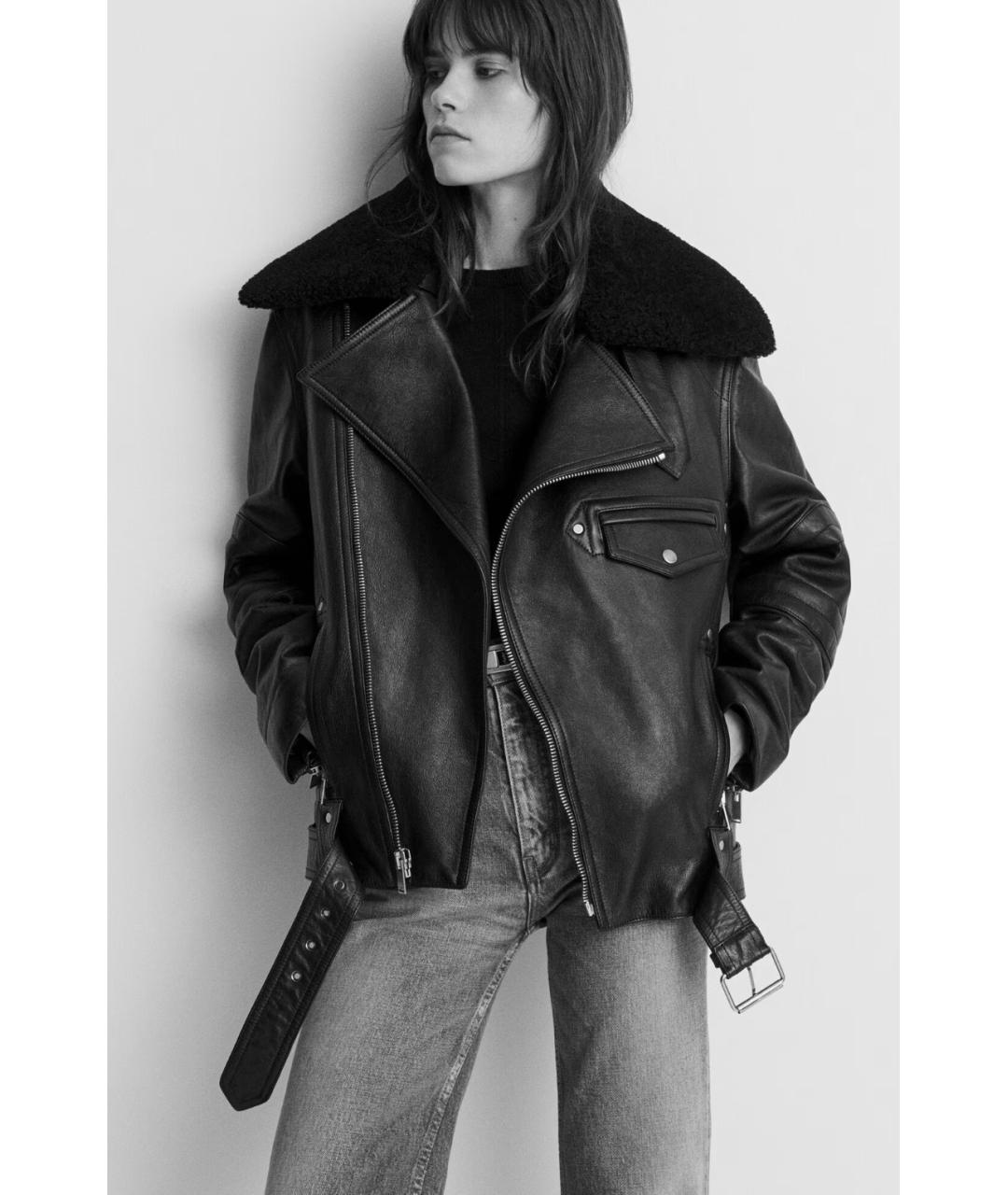 SAINT LAURENT Черная кожаная куртка, фото 7
