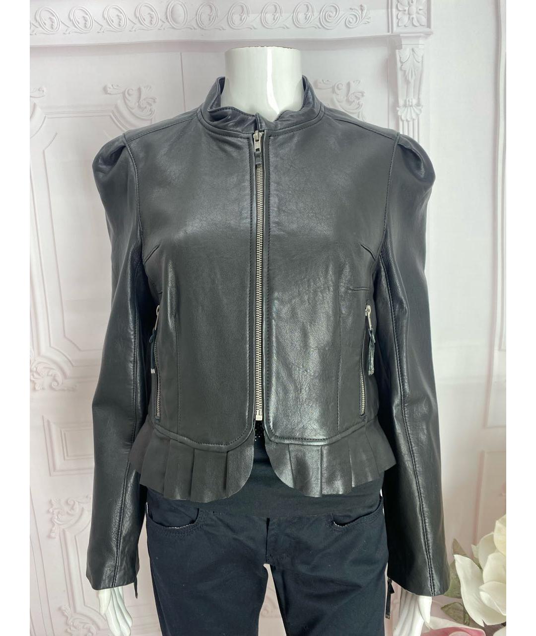 JUICY COUTURE Черная кожаная куртка, фото 6