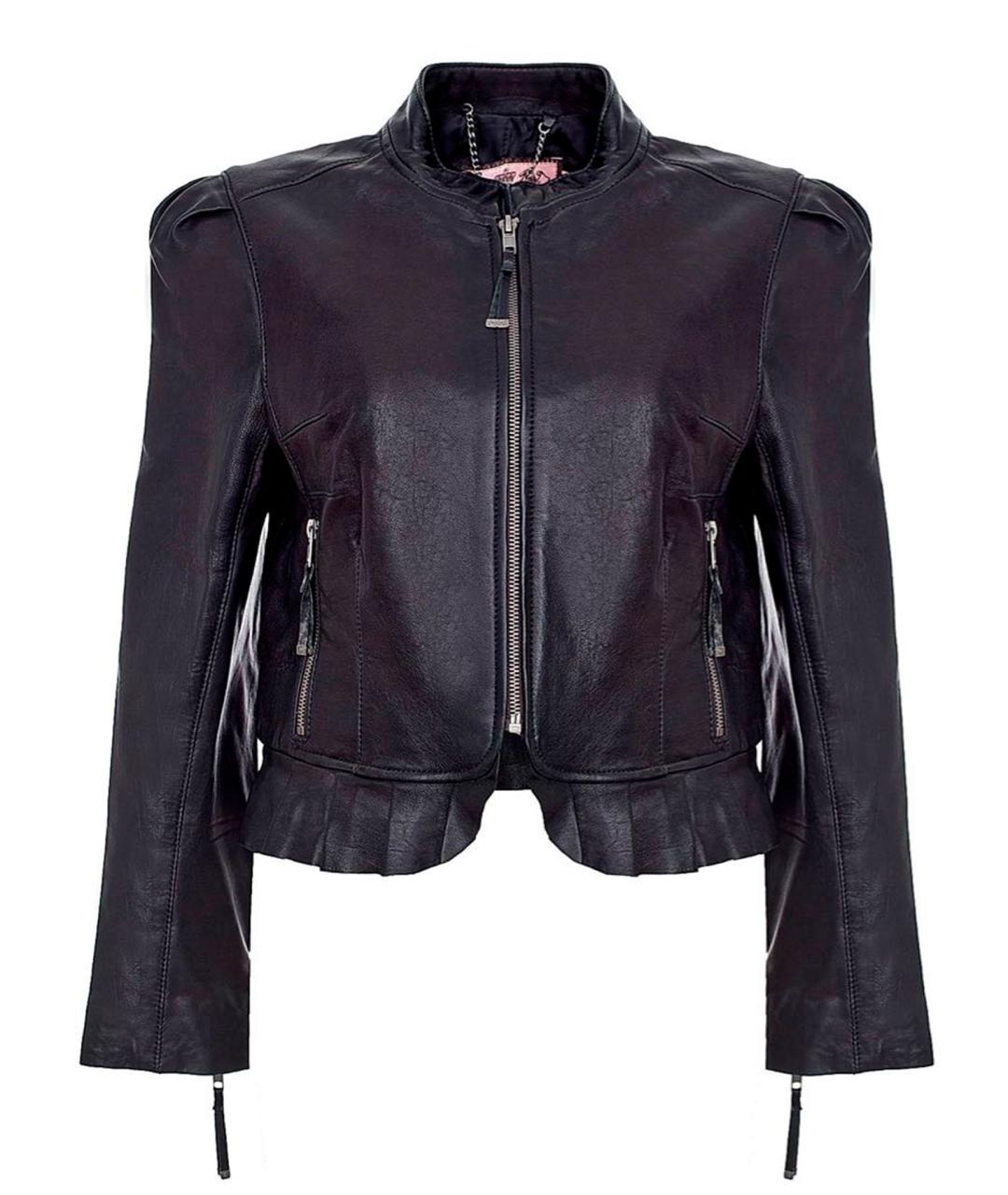 JUICY COUTURE Черная кожаная куртка, фото 1