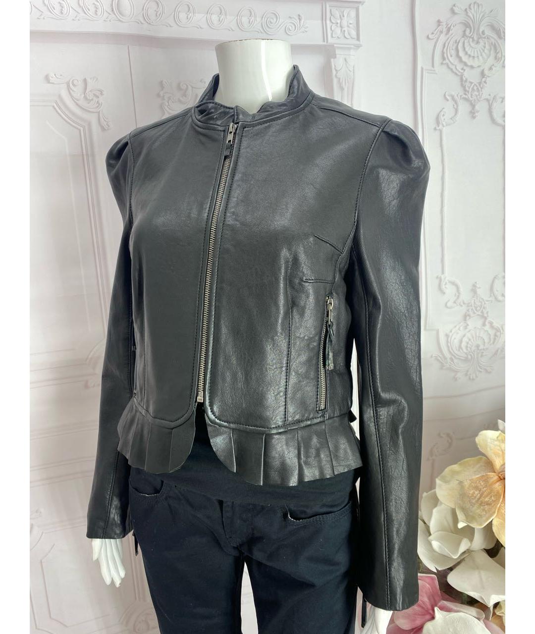 JUICY COUTURE Черная кожаная куртка, фото 8