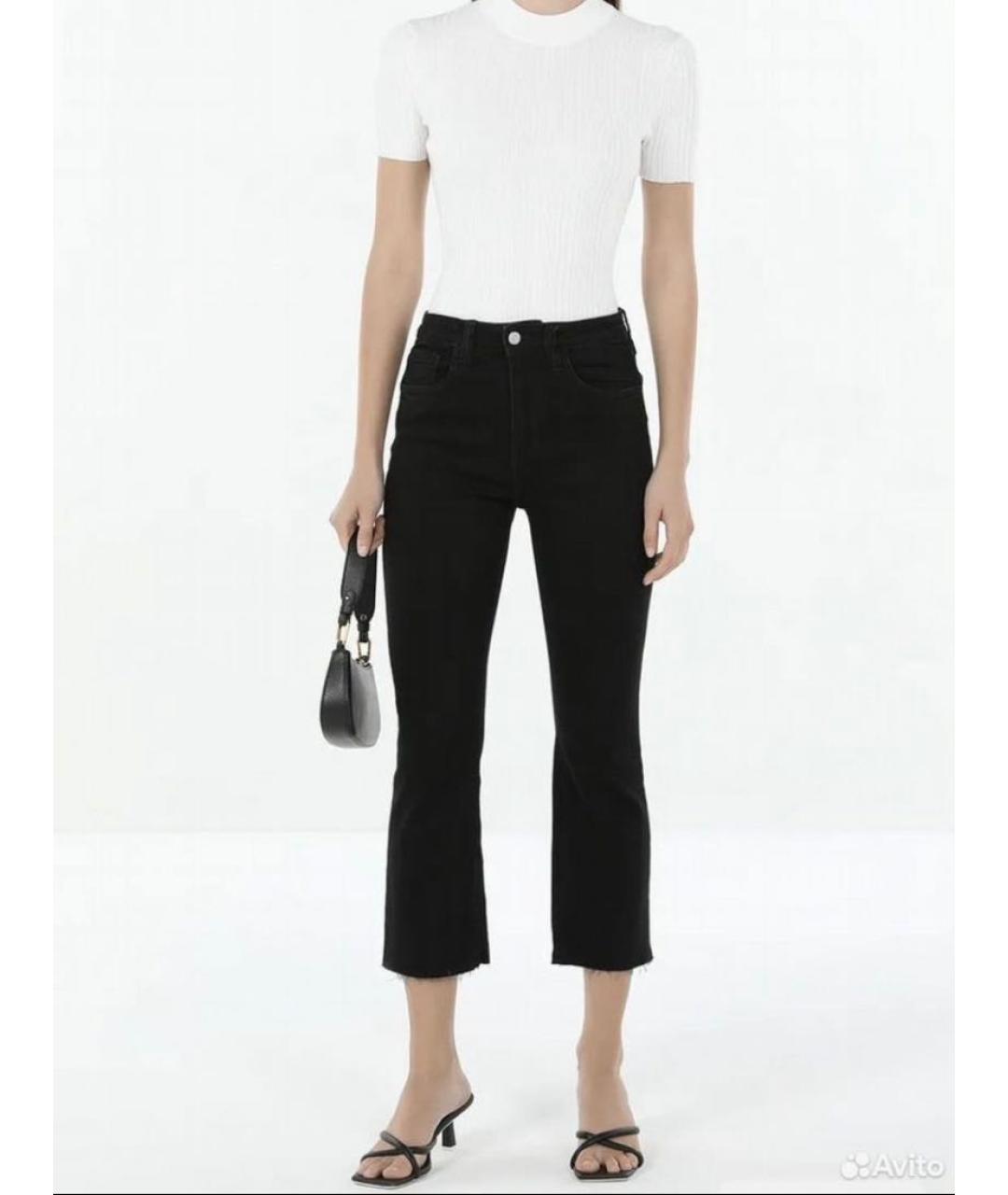 SAINT LAURENT Черные хлопковые джинсы клеш, фото 8