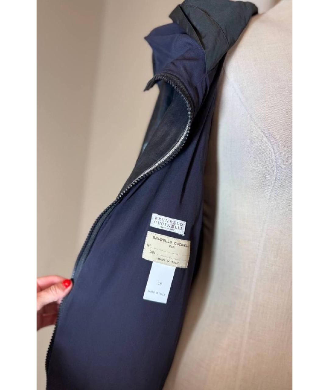 BRUNELLO CUCINELLI Черная кожаная куртка, фото 5