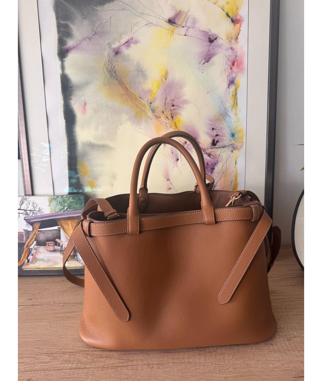PRADA Коричневая кожаная сумка тоут, фото 3