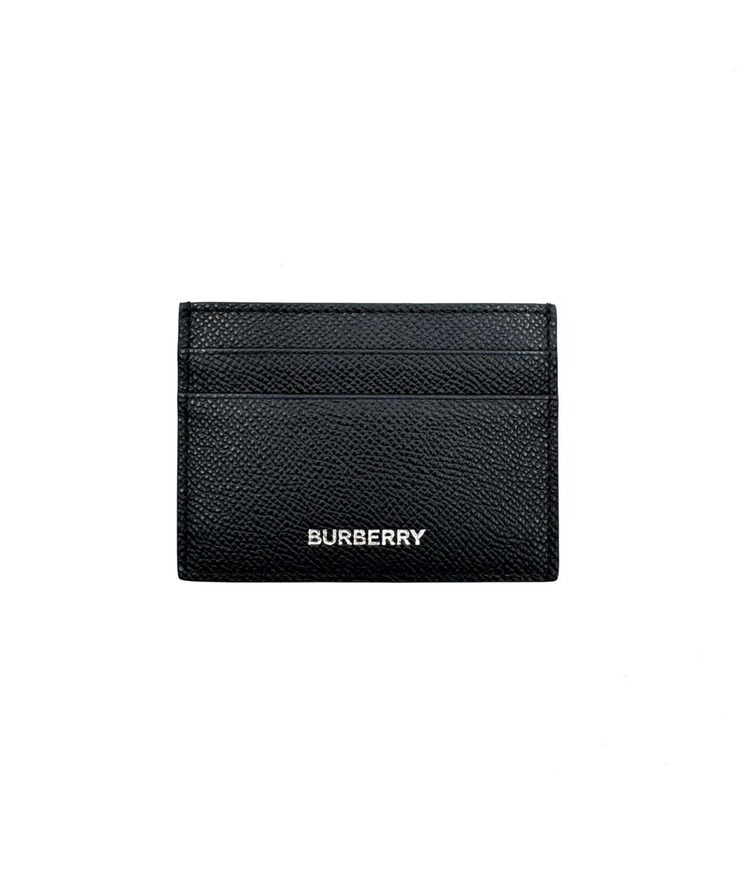 BURBERRY Черный кожаный кардхолдер, фото 1