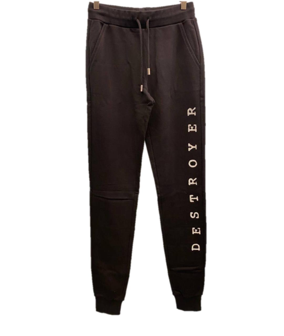 PHILIPP PLEIN Черные хлопковые спортивные брюки и шорты, фото 3