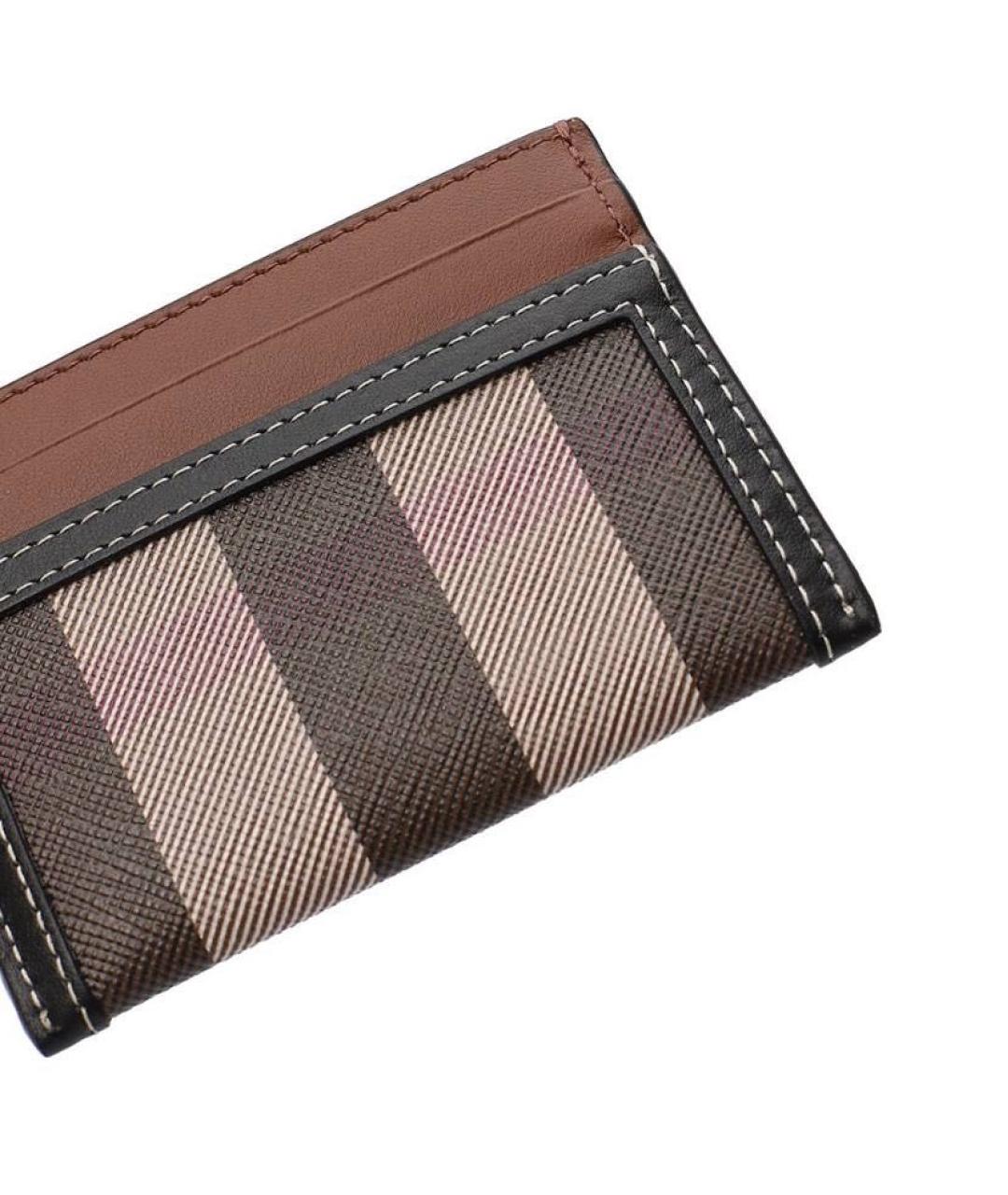 BURBERRY Коричневый кожаный кардхолдер, фото 2