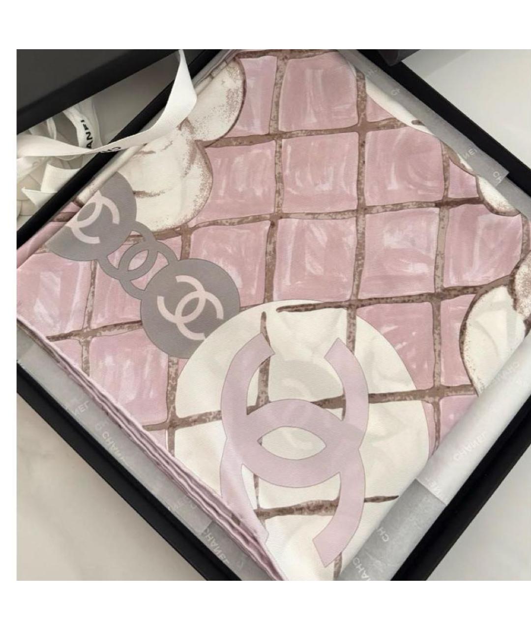 CHANEL Розовый платок, фото 5