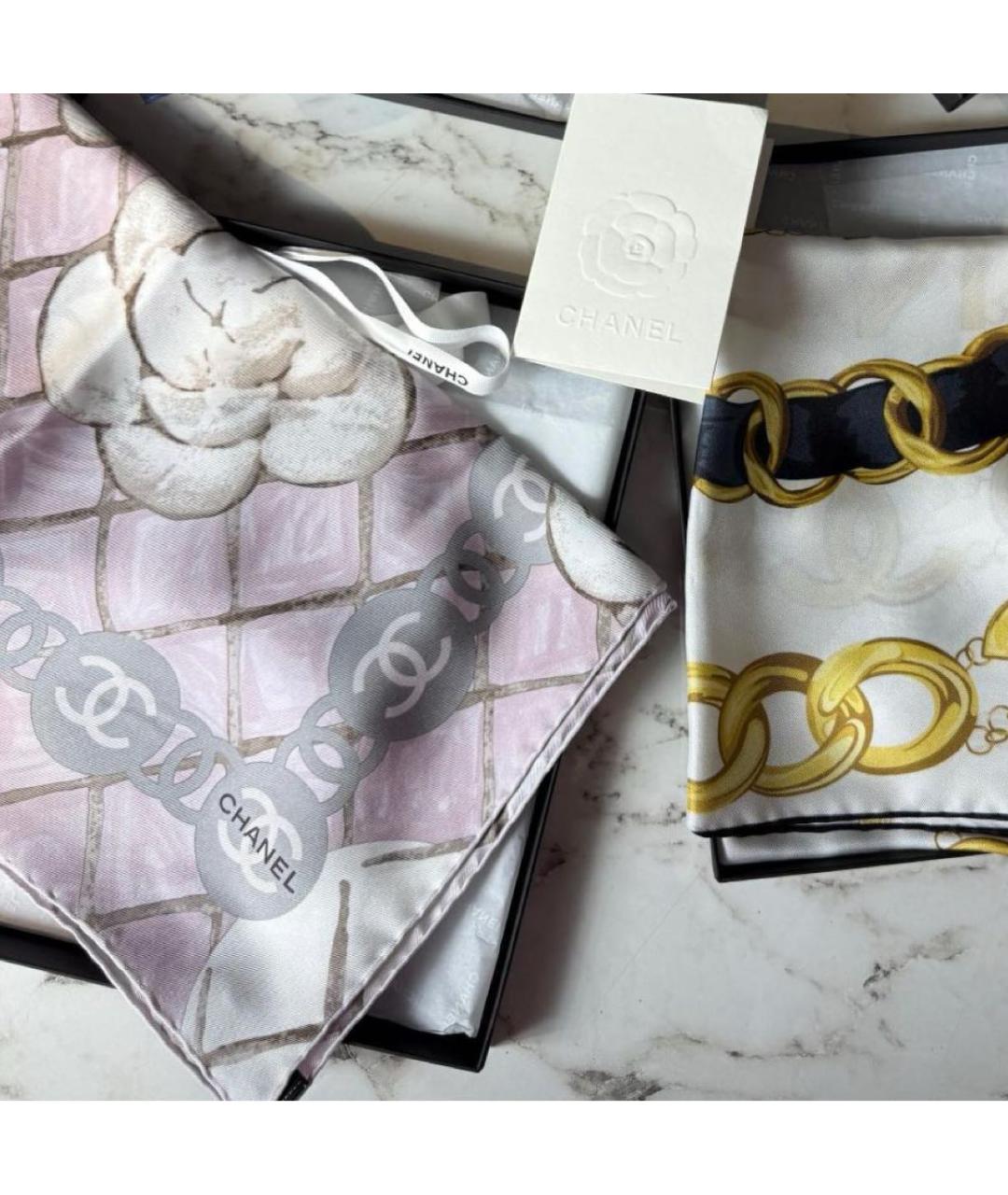 CHANEL Розовый платок, фото 3