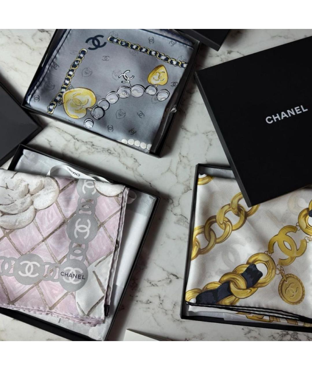 CHANEL Розовый платок, фото 2