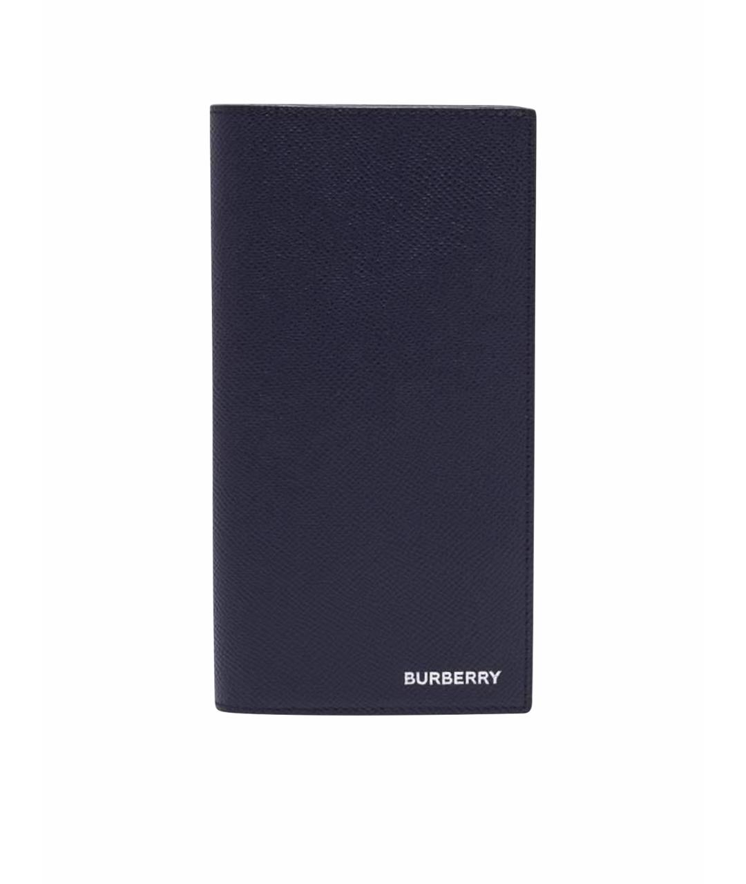 BURBERRY Синий кожаный кошелек, фото 1