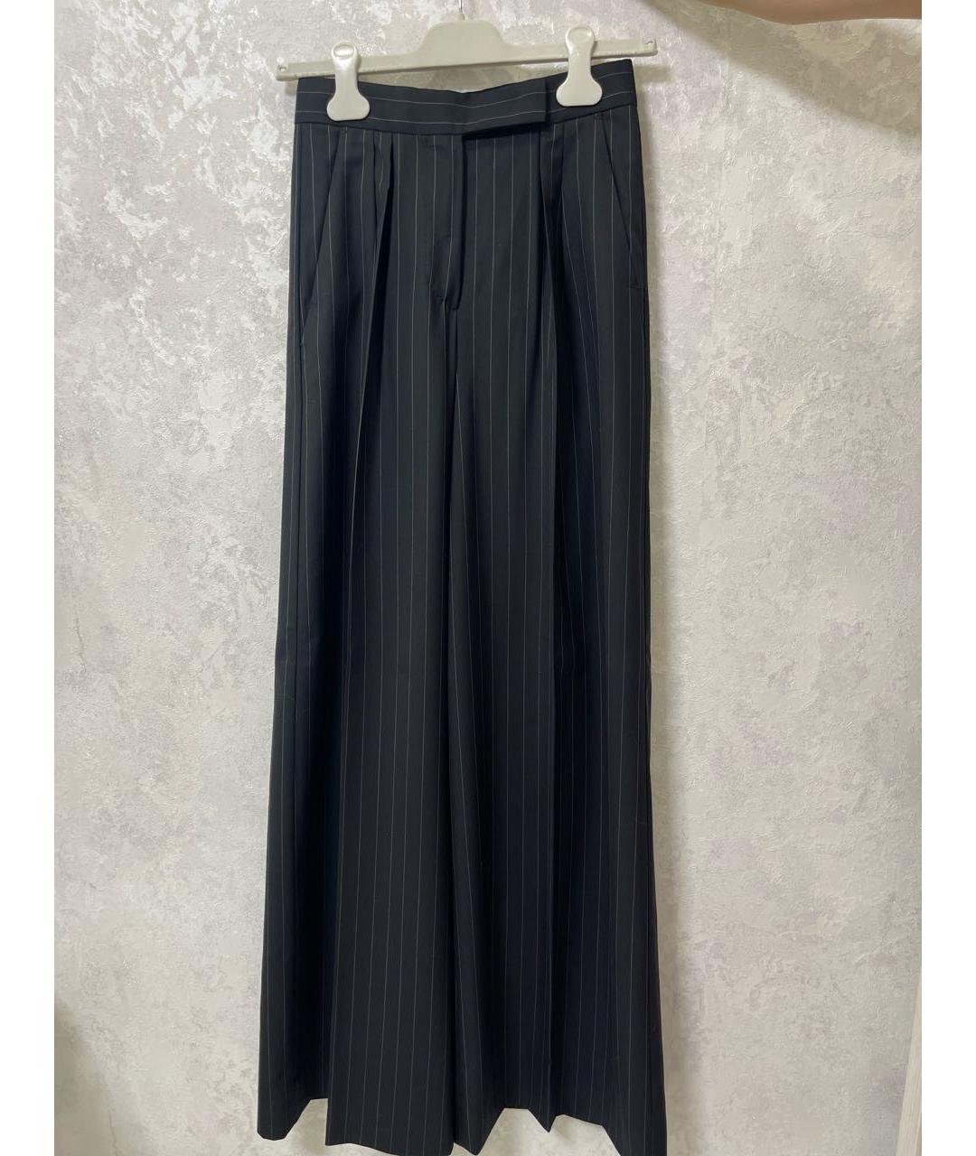 'S MAX MARA Черные шерстяные брюки широкие, фото 5