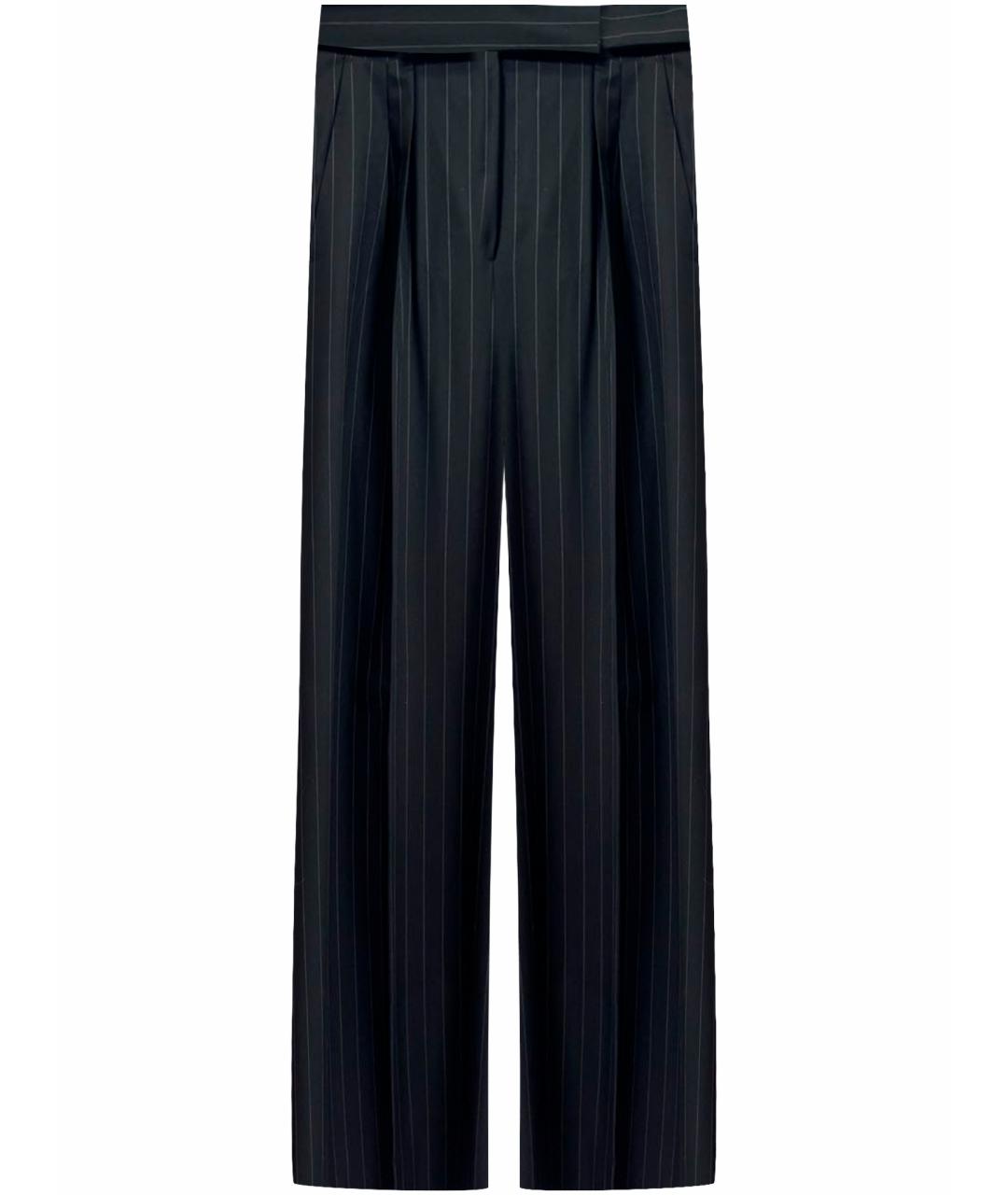 'S MAX MARA Черные шерстяные брюки широкие, фото 1