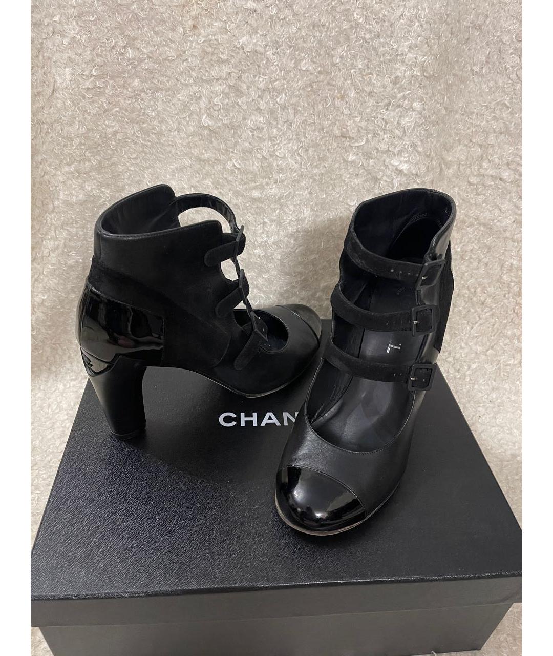 CHANEL Черные кожаные туфли, фото 2