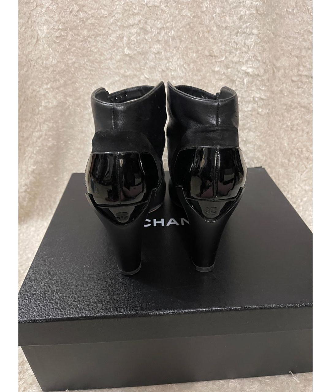CHANEL Черные кожаные туфли, фото 4