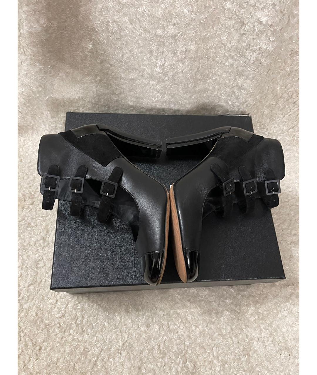 CHANEL Черные кожаные туфли, фото 6