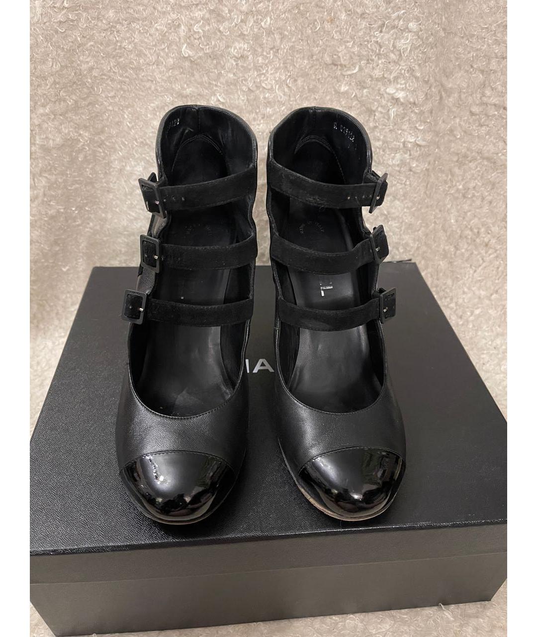 CHANEL Черные кожаные туфли, фото 5