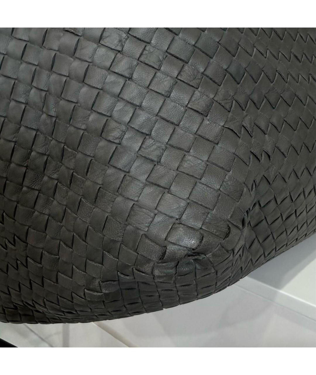 BOTTEGA VENETA Хаки кожаная сумка тоут, фото 5