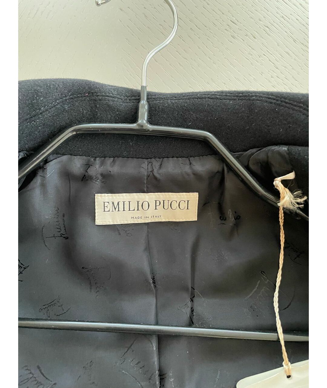 EMILIO PUCCI Черное шерстяное пальто, фото 3
