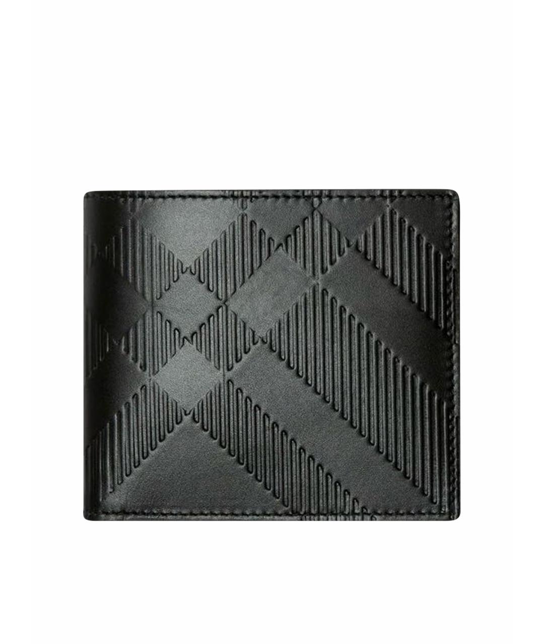 BURBERRY Черный кожаный кошелек, фото 1