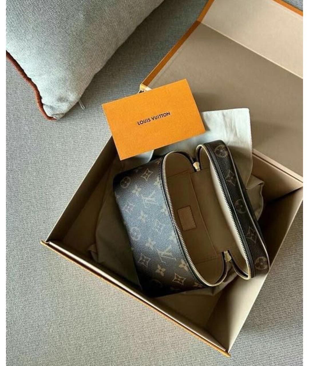 LOUIS VUITTON Коричневая кожаная сумка через плечо, фото 4