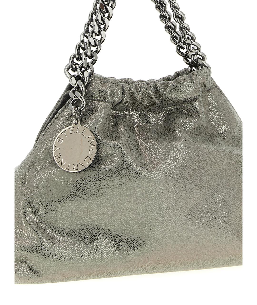 STELLA MCCARTNEY Серебряная сумка тоут из искусственной кожи, фото 3
