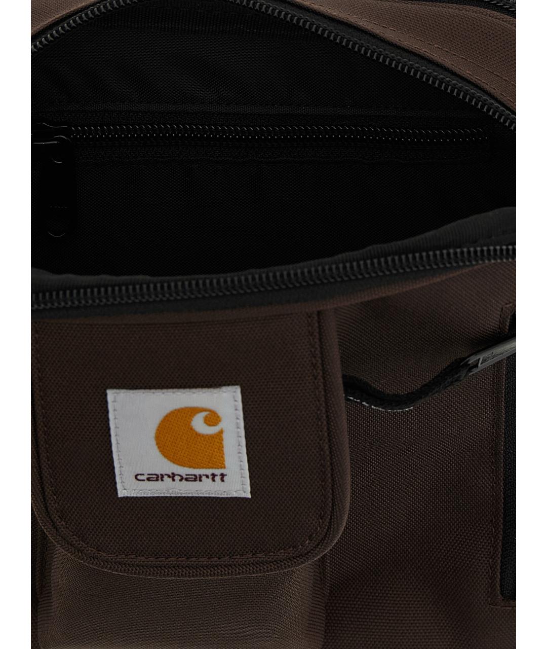 CARHARTT WIP Коричневая синтетическая сумка на плечо, фото 4