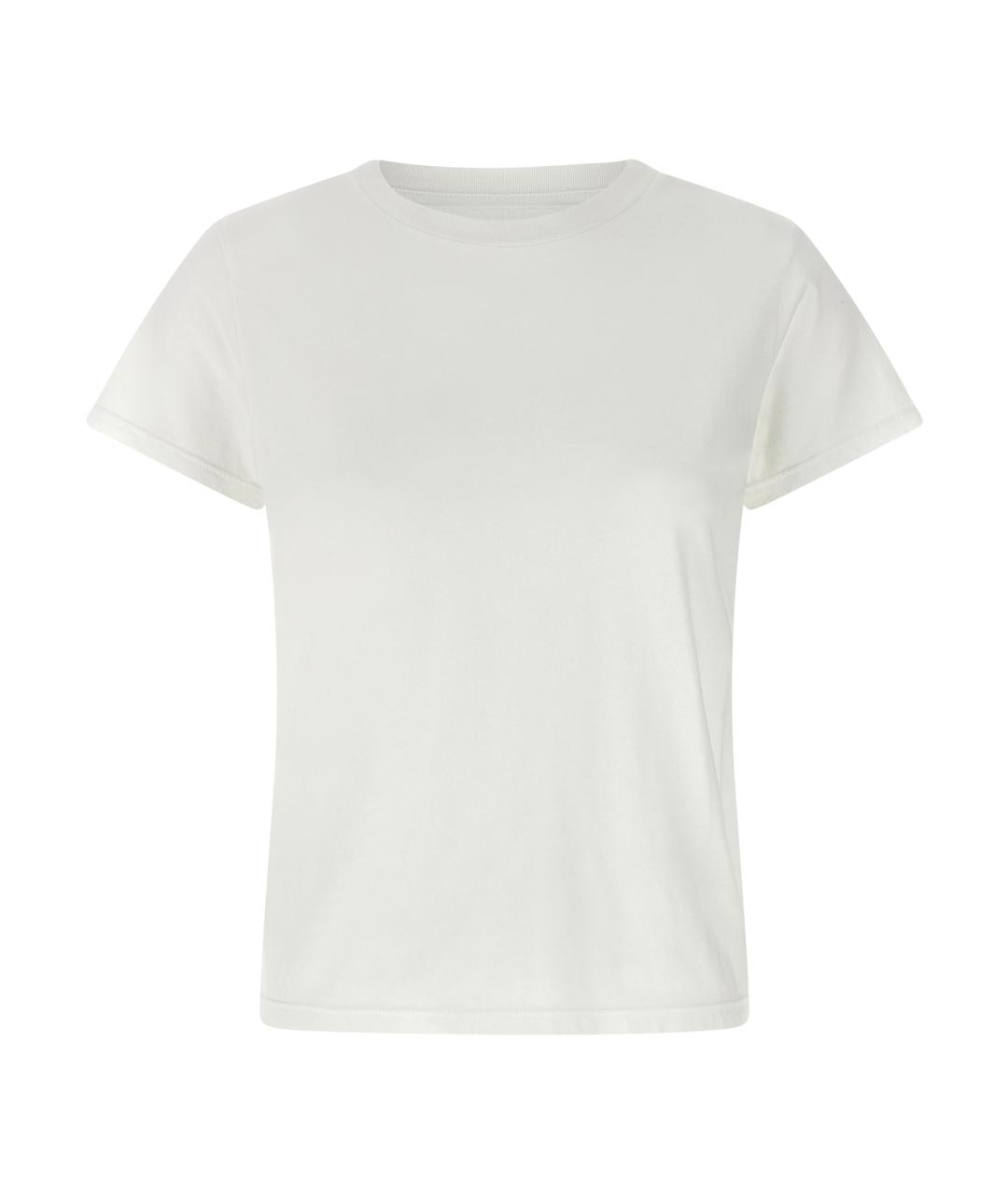 MOTHER Белая хлопковая футболка, фото 1