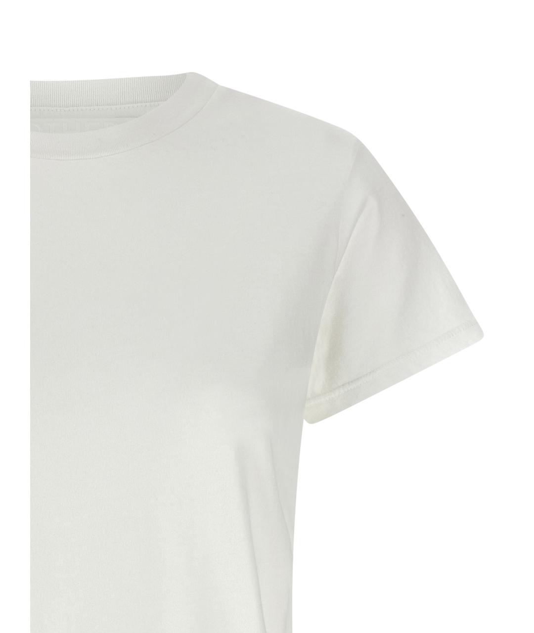 MOTHER Белая хлопковая футболка, фото 3