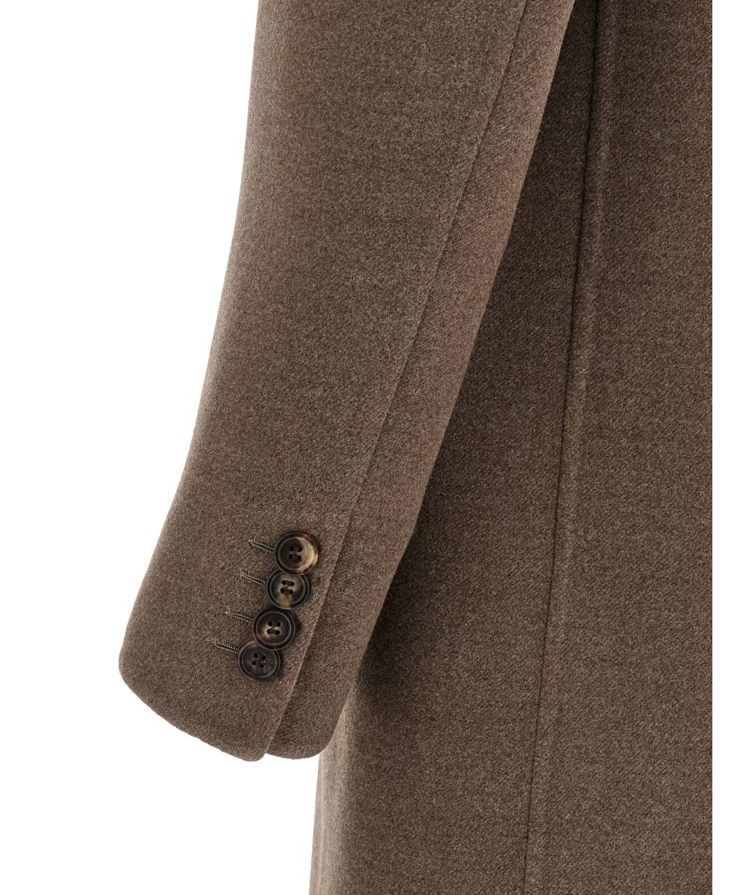 BRIONI Коричневое шерстяное пальто, фото 4