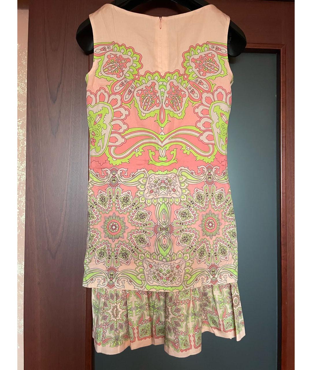 ESCADA Коралловое хлопковое повседневное платье, фото 2