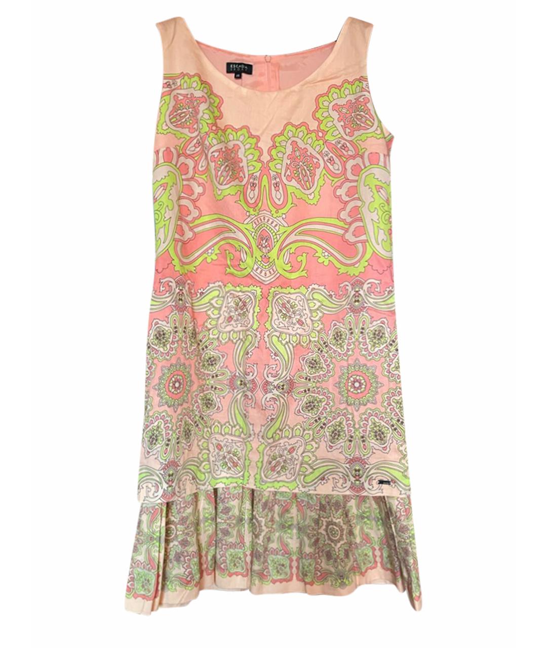ESCADA Коралловое хлопковое повседневное платье, фото 1