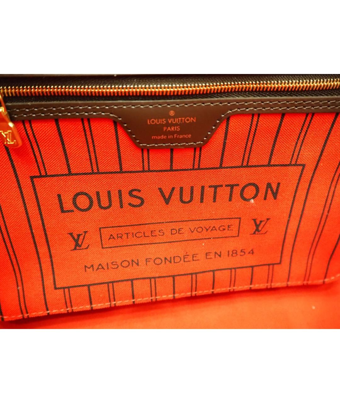 LOUIS VUITTON Коричневая синтетическая сумка тоут, фото 5