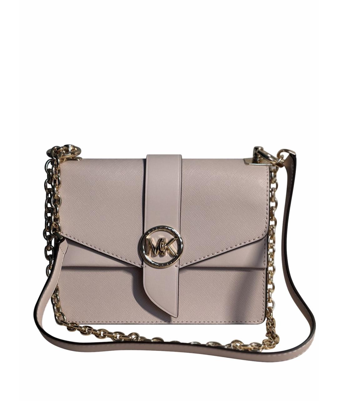 MICHAEL KORS Розовая кожаная сумка через плечо, фото 1