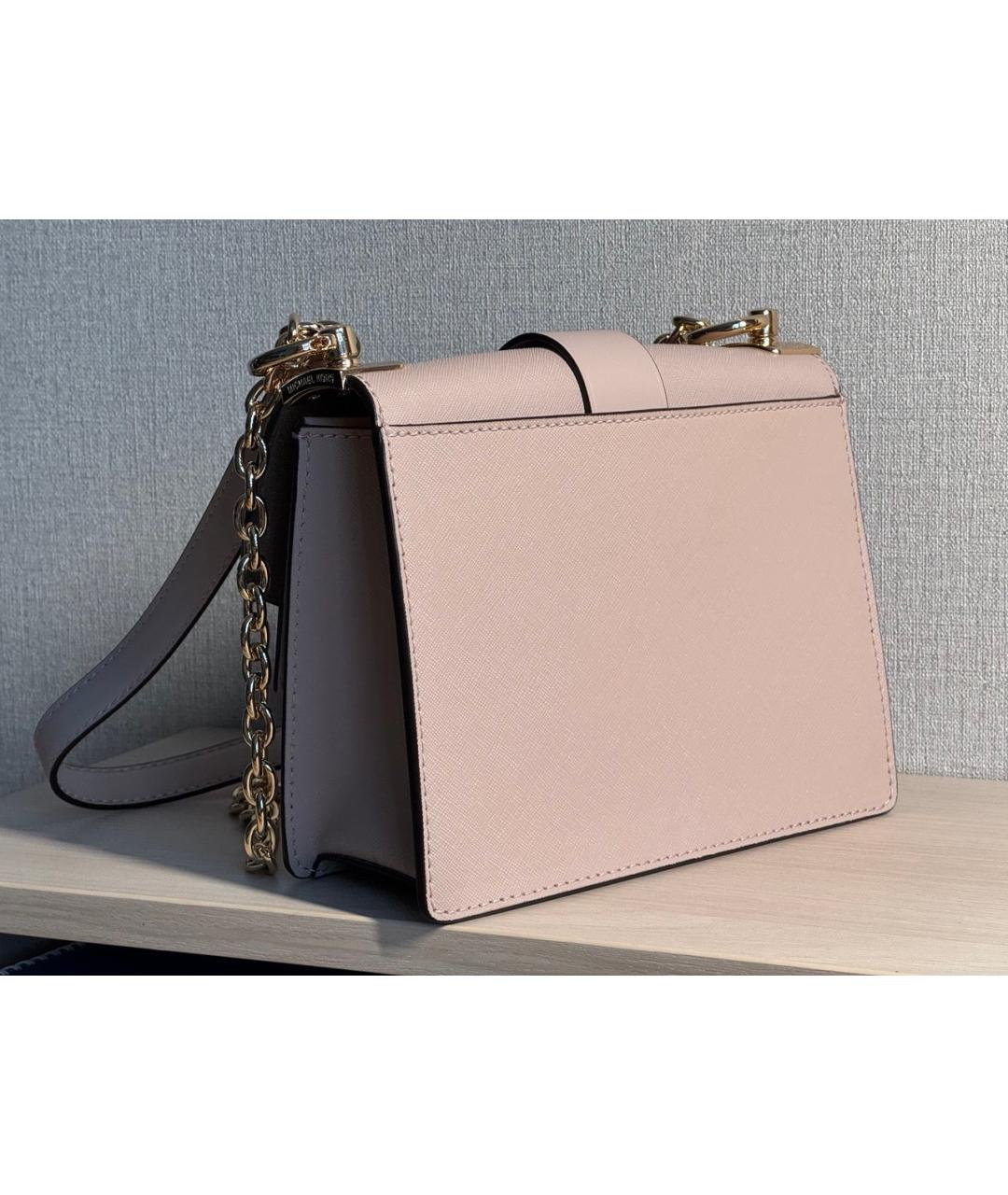 MICHAEL KORS Розовая кожаная сумка через плечо, фото 2