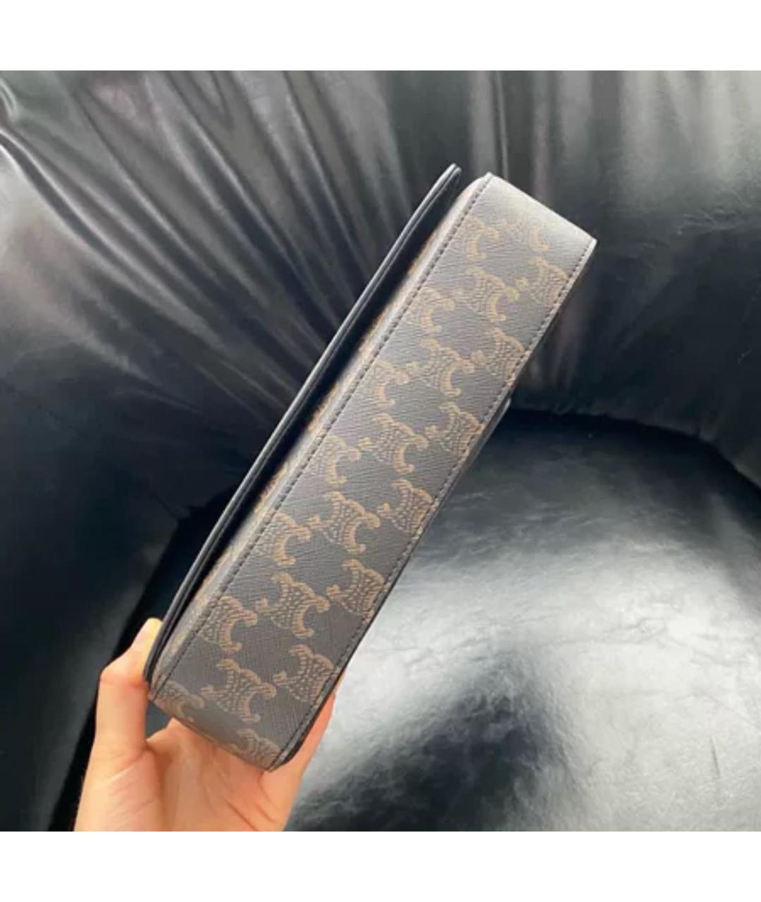 CELINE Коричневая сумка на плечо, фото 3