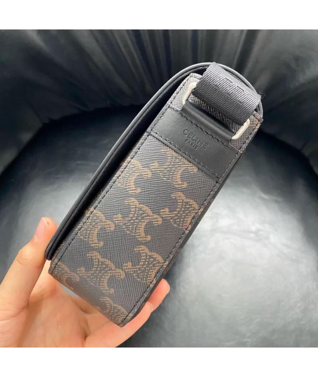 CELINE Коричневая сумка на плечо, фото 2