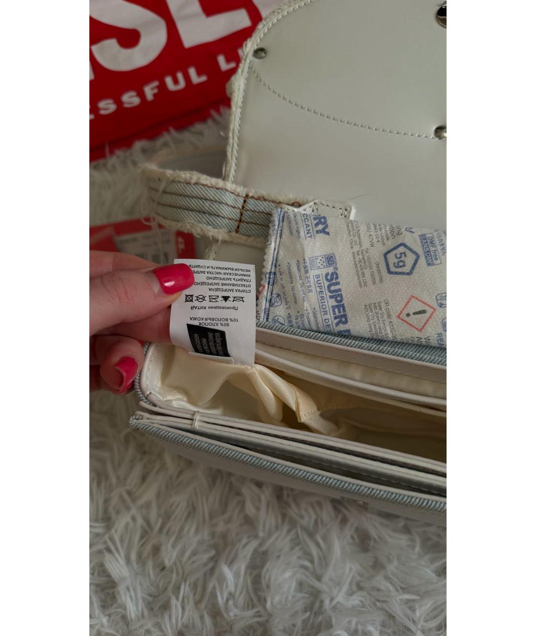 DIESEL Голубая деним сумка с короткими ручками, фото 6