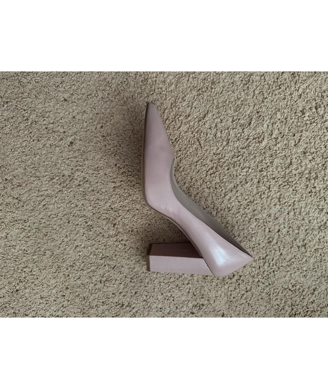 STUART WEITZMAN Розовые кожаные туфли, фото 5